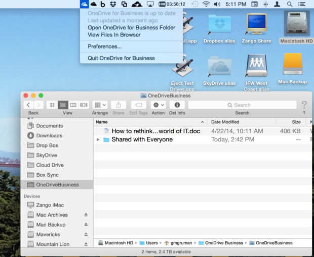 microsoft onedrive download for mac